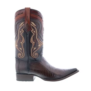 Los Altos 3X Toe Ostrich 9530316 Mens Brown Wide Cowboy Western Boots - Picture 1 of 8