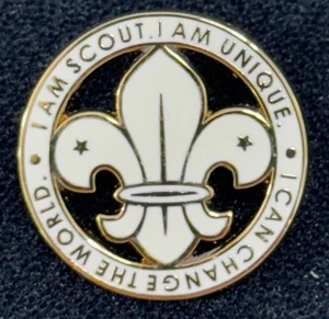 SCOUTS OF CHINA (TAIWAN) - I AM SCOUT I AM UNIQUE I CAN CHANGE THE WORLD PIN W - Picture 1 of 3