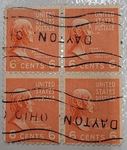 1 block of 4 stamps and 2 strips of 3 coil stamps Scott #811, #841 and #839 - Picture 1 of 6