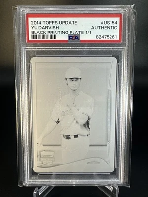 Yu Darvish 1/1 2014 Topps Update All-Star Printing Plate Black #US154 PSA Auth - Image 1 of 2