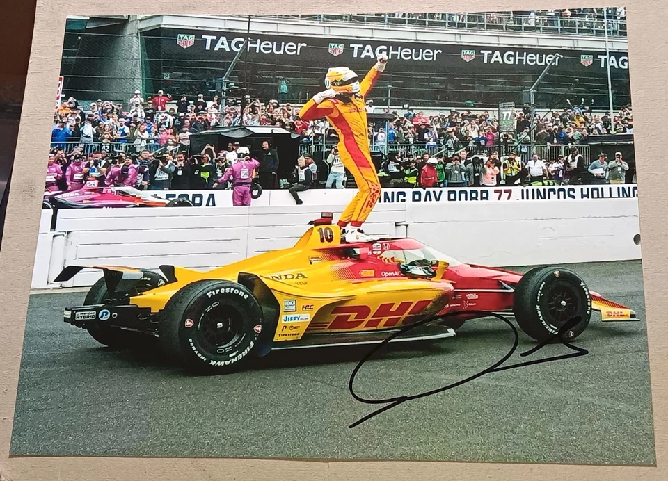 Alex Palou 2025 Indy Indianapolis 500 Champion SIGNED 8x10 Photo COA Racing - Image 1 of 1