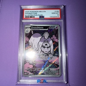 2025 Pokemon Meg En-Mega Evolution Illustration Rare #145 Houndstone PSA 10 - Bild 1 von 2
