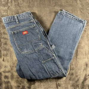 Jeans Dickies para hombre 34x30 azul carpintero pierna recta ropa de trabajo utilitaria denim - Imagen 1 de 9