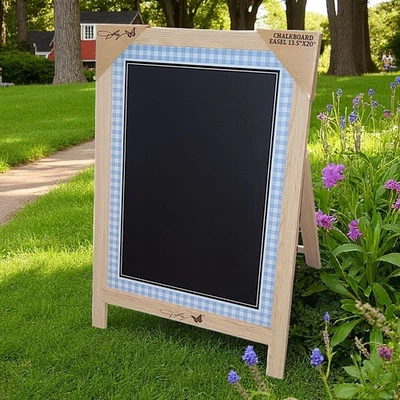 13.5X20" Dolly Parton Rectangular Checkered Easel Chalkboard - NEW - Image 1 of 4