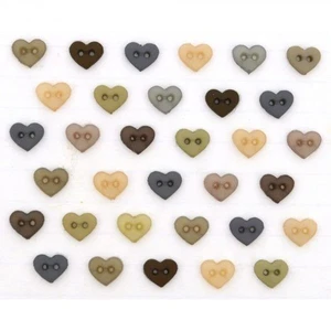 Love Heart Sew Through Micro Buttons 6mm , Approx. 40 Pack, Micro Miniatures - Picture 1 of 1