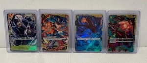 Four ONE PIECE Cards Japanese, X Drake, Sabo, Sanji, Roronoa Zero Foil NM LOT - Picture 1 of 20