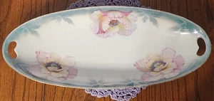 Antique P.V. Vessra Germany Handpainted Pink And Yellow Flower Gold Trim China - Picture 1 of 7