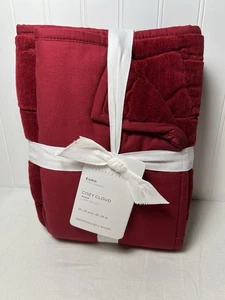 Pottery Barn Acogedora Nube Acolchada Euro Sham Rojo Rubí - Imagen 1 de 2