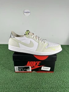 Size 13 - Nike Air Jordan 1 Retro Low White Ghost Green DM7837-103 - New - Picture 1 of 7