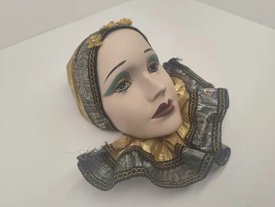 Máscara de pared de porcelana vintage decorativa de porcelana Foto 1 de 4