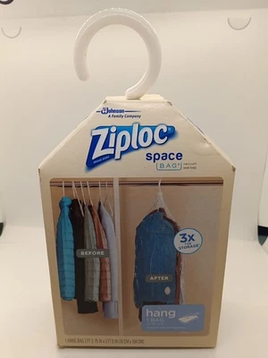 Ziploc Bolsa Espacial Chaqueta/Traje Bolsa Colgante Reutilizable Colgante Sello al Vacío Almacenamiento 2014 Foto 1 de 2