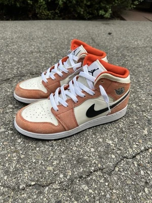 Nike Juvenil Air Jordan 1 Mid SE GS Zapatos Equipo Naranja Vela DV1336-800 6.5Y/8W Foto 1 de 4