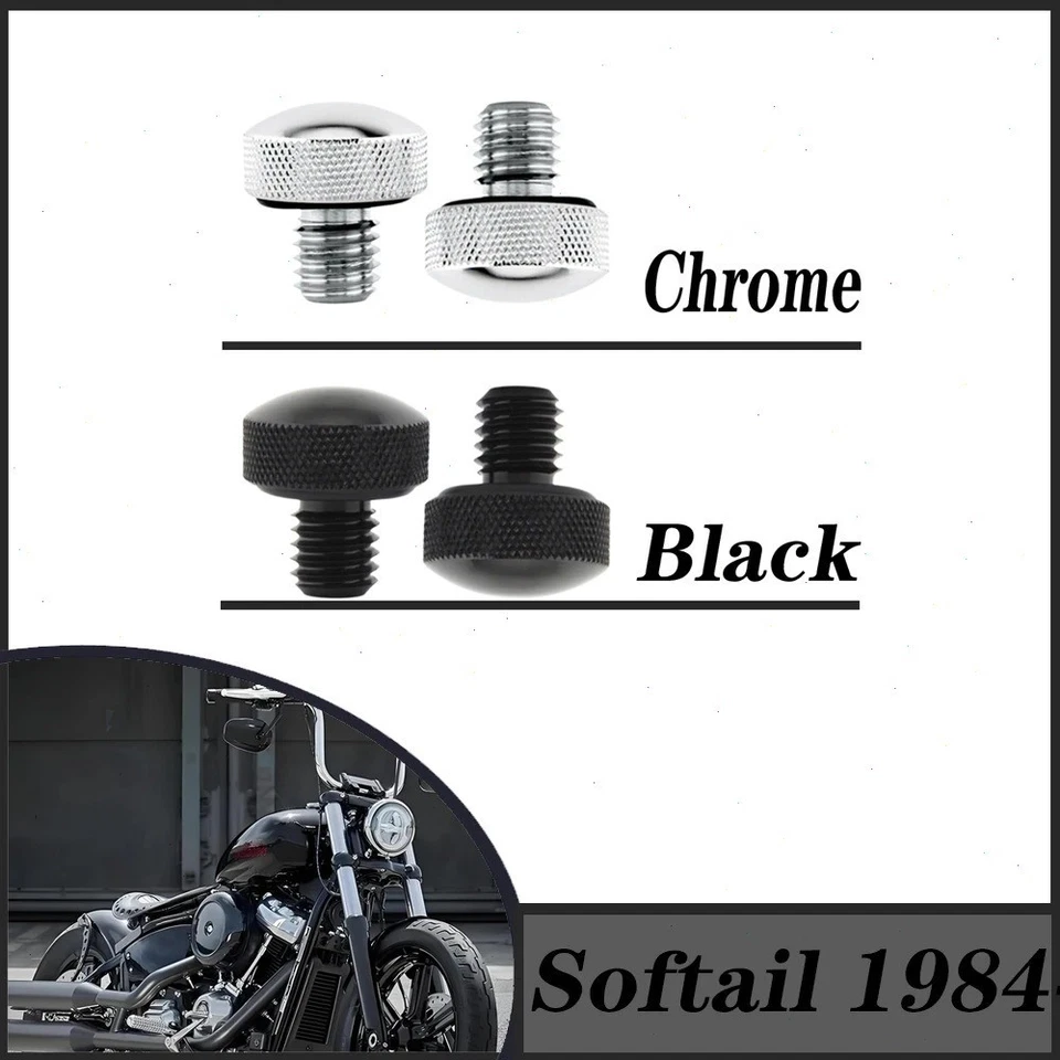 Motorcycle knurled Seat Bolt Kit For Harley Davidson Softail 84-07 Fat Boy Night - Изображение 1 из 4
