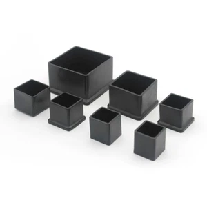 Square PVC Rubber Furniture Foot Table Chair Leg End Caps Covers Tips Caps 2pcs - Picture 1 of 12