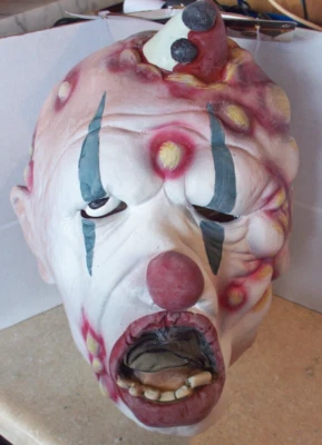 Amscan Boils The Clown Full Head Face Mask Halloween Costume Adult Creepy Scary - Image 1 of 3
