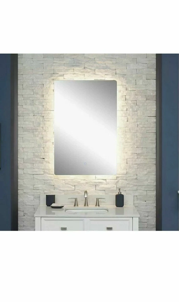 Scott Living Canterbury 24 Inch Rectangular Lighted LED Mirror - Image 1 of 4