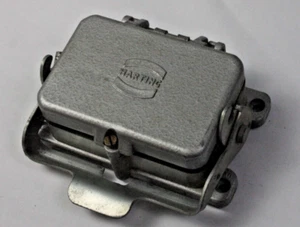 Harting Han w/ (2) HS 12 Pin Connector W/Entrance Fitting Used - Picture 1 of 3