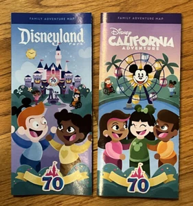 Disneyland DCA Park Family Adventure Map 2025 70th Anniversary Disney Guide Kid - Picture 1 of 8