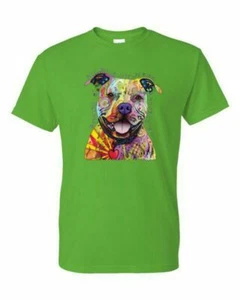 T-Shirt - BEWARE OF PIT BULLS colorful dog - NEON Adult DryBlend® - Picture 1 of 61