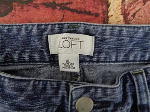 Pantalones de mezclilla para mujer Ann Taylor Loft azul mezclilla talla 8L corte bota informal 31W x 32L - Imagen 1 de 6