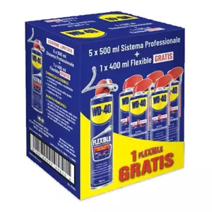 BOX PROMO PACK WD40 5 x 500ML + 1 x 400 ML FLEXIBLE PROFESSIONALE MULTIUSO - Bild 1 von 4