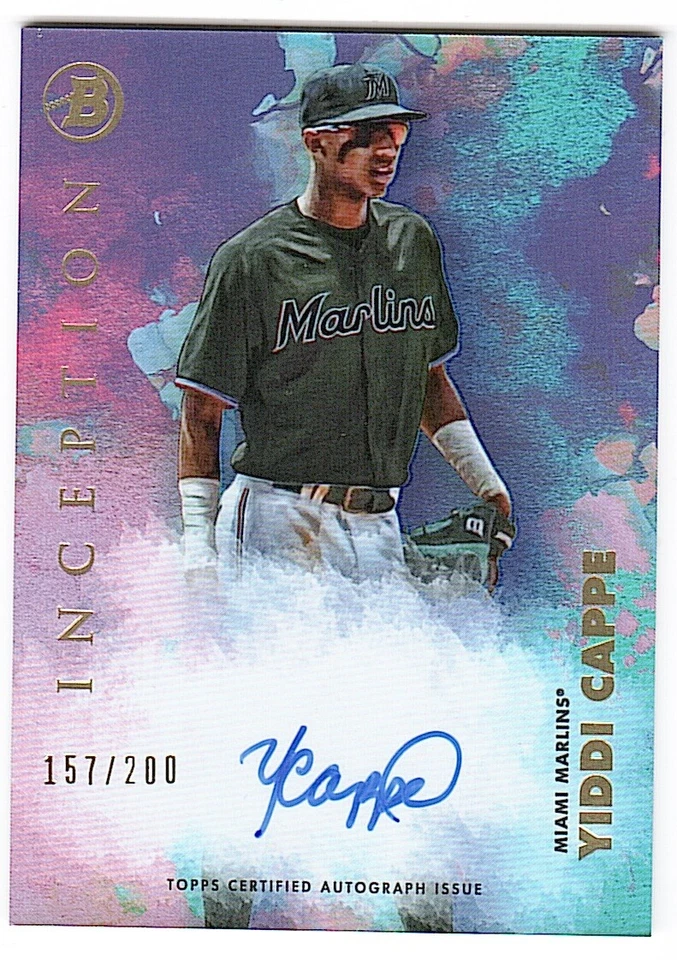 2021 Bowman Inception Autographs #PAYC Yiddi Cappe Rookie #/200 (ref 73063) - Image 1 of 1