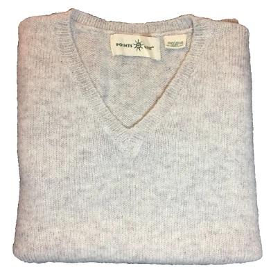 Chaleco Points West para hombre beige 100 % lana tejido cuello en V talla grande Foto 1 de 4