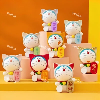 Doraemon Lleno de Fortuna Gato de la Suerte Serie Figura Juguete Regalo Juego Completo 8 ¡Auténtico! Foto 1 de 4