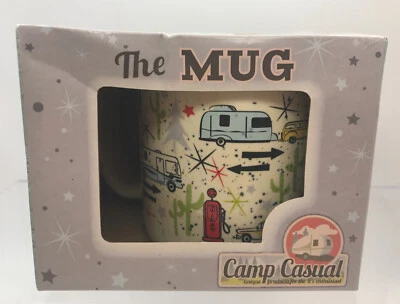 New! Camp Casual Mug Wanderlust White Coffee Tea Gift Retro RV Gas Pump 15 Oz - Image 1 of 4