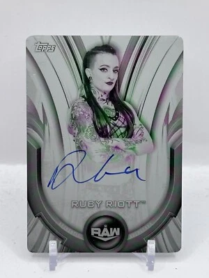 2020 Topps WWE Women's Division #A-RB Ruby Riott Black Printing Plate Auto 1/1 - Image 1 of 2