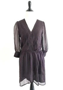 Vestido Heartloom para mujer talla S pequeño cintura elástica cuello en V manga transparente volantes - Imagen 1 de 11