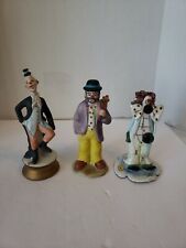 LOT of 3 Vintage Clowns Ceramic Emmett Kelly Jr Hobo Clown 