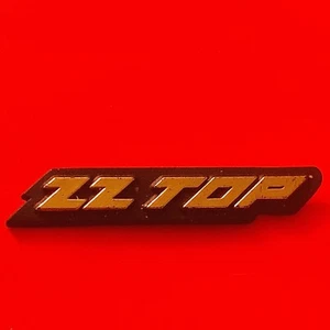 ZZ TOP Pin Vintage 80s Original Badge Band Pinback Button Lapel Pin VTG 1980s - Picture 1 of 3