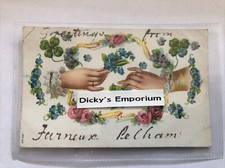 Greetings From Furneaux Pelham Herts 1900’s ‘Glitter’ Card