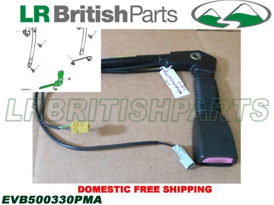 GENUINO LAND ROVER HEBILLA DE CINTURÓN DE SEGURIDAD DELANTERO FREELANDER 04-06 LH EVB500330PMA USADO Foto 1 de 4