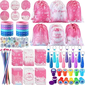 140 Pcs Winter Party Favors Christmas Gifts for Kids Snowflake Wonderland Party - Picture 1 of 12