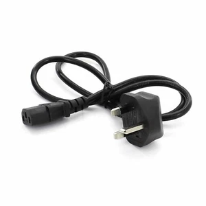 1m 3 Pin UK Kettle Lead Plug Power Cord for Bush LCD LED Plasma 3D HD TV's - Picture 1 of 4