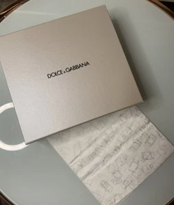 DOLCE & GABBANA Silver Gift/Storage Box W/ Tissue Paper 8.25 x 7.5 x 2.75 NEW - Picture 1 of 3
