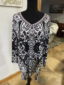Victoria Harbour Princess Cruises Embellished Beaded Tunic Top 2xl  Womens XXL - Picture 1 of 7