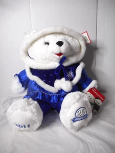 2011 Dan Dee Peluche Copo de Nieve Oso de Peluche 25 Aniversario Niña Azul Satinado Sudadera con Capucha - Imagen 1 de 17