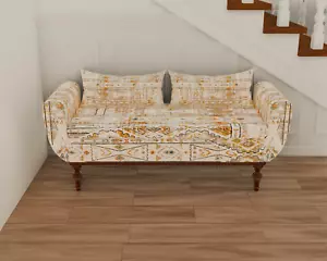 Dressing Table Ottoman Bench Print Rug Upholstered Storage and Armed Seater - Picture 1 of 9