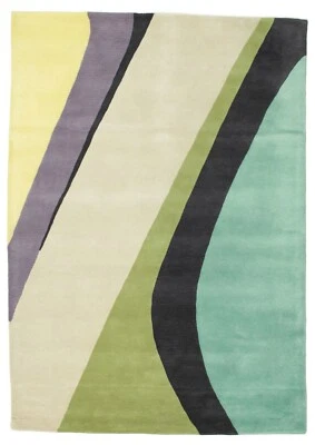 Dynamic Mint Hand-Tufted 100% Wool Soft Area Rug Carpet - Image 1 of 4
