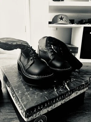 Botas Demonia Talla 5/6 (Ajuste Pequeño) Hasta la Rodilla Botas de Plataforma Negras Foto 1 de 4