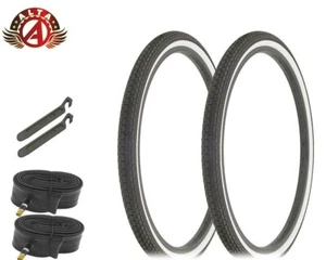 ALTA Bicycle 24" x 1.75" Black/White Wall Mini Brick (2) TIRES, TUBES, & LEVERS - Picture 1 of 1