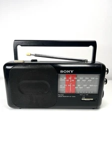 Radio Portatile Sony ICF-750W AM/FM Vintage Con Maniglia - Funzionante - Nero - Imagen 1 de 17
