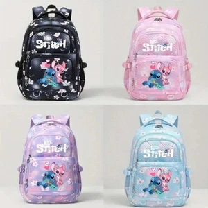 Lilo Stitch Girls Backpack Shoulder Bags New School Bag Lightweight Travel Bags - Picture 1 of 12