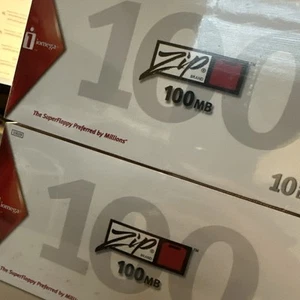 NEUFS Iomega Lot de 10 disques zippés formatés Mac 100 Mo SCELLÉS comme Gig-A-Pack - Photo 1/2