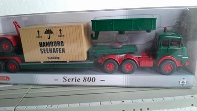 Wiking  1: 87 PMS Krupp 806  Schwerlastzug  "HAMBURG SEEHAFEN"   Serie 800   OVP - Bild 1 von 4