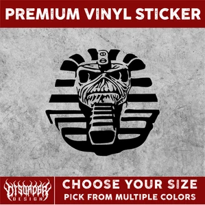 IRON MAIDEN POWERSLAVE [VINYL STICKER]-for WINDOW-LAPTOP-FOLDER-YOU PICK CLR/SZE - Picture 1 of 6