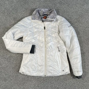 Columbia Kaleidaslope II Omni Heat Womens Puffer Jacket Coat White Size Medium - Picture 1 of 11